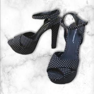 BCBGeneration polka dot high heels